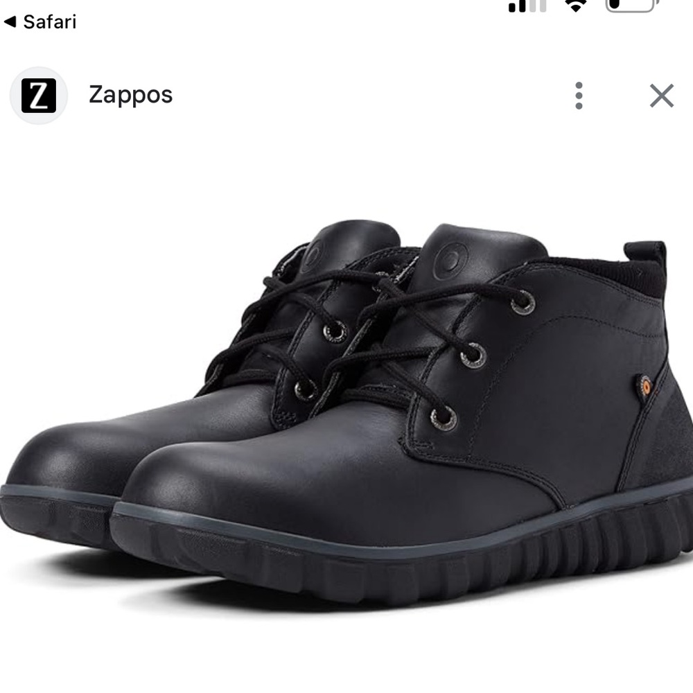 NEW $150 BOGS x Zappos Classic Casual Black Leather Chukka Boots Men size 11